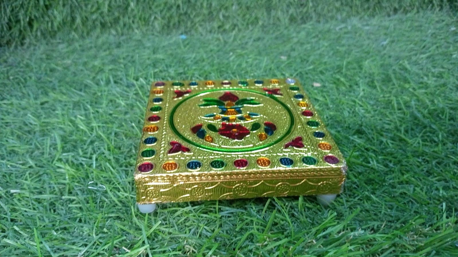 Wooden Designer Bajot Stool - Image 6
