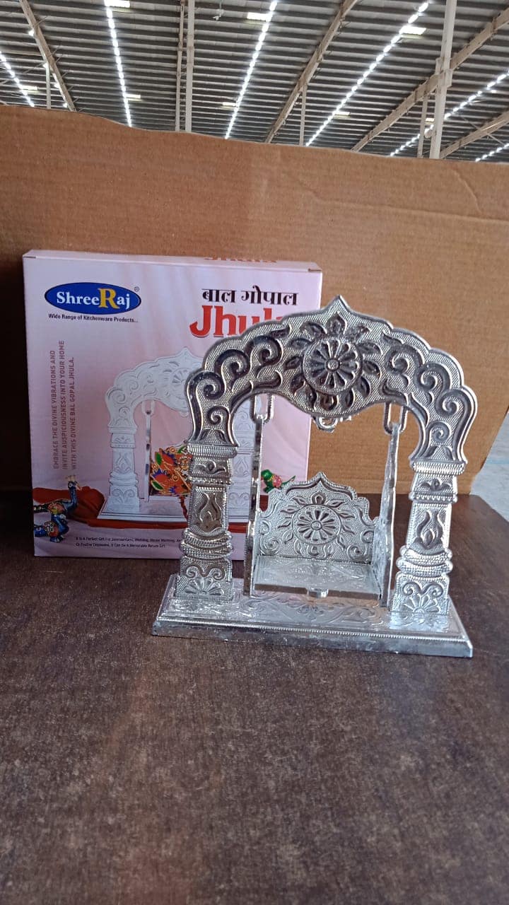 Bal Gopal Silver Jhula Swing - Image 11